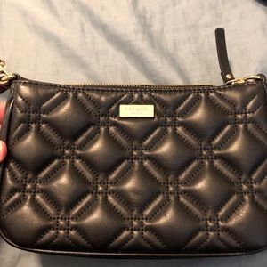 Kate Spade black quilted wristlet